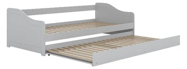 Podwójne łóżko z barierką i 2 materacami 90x200 P8-B12