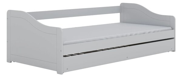 Podwójne łóżko z barierką i 2 materacami 90x200 - Colate