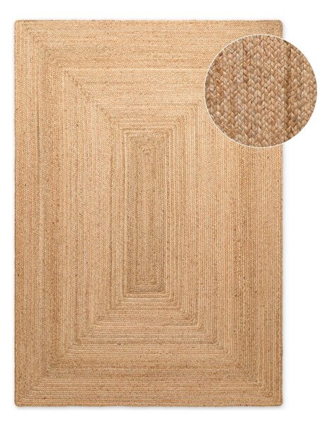 Dywan z juty dwustronny/tkany ręcznie w naturalnym kolorze 60x90 cm Juno – Hanse Home