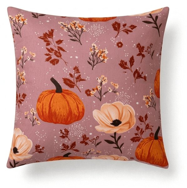 Poszewka na poduszkę z mikrofibry PUMPKINS ROSAVIE 45x45 cm, brudny róż