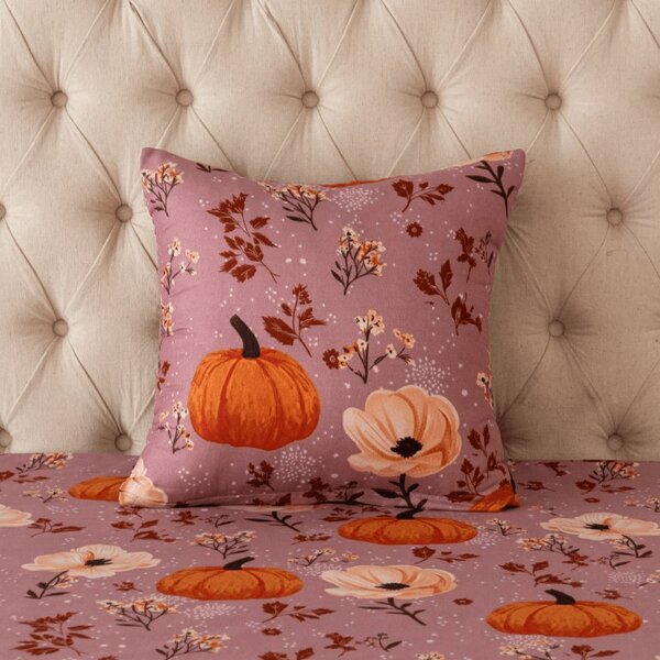 Poszewka na poduszkę z mikrofibry PUMPKINS ROSAVIE 45x45 cm, brudny róż