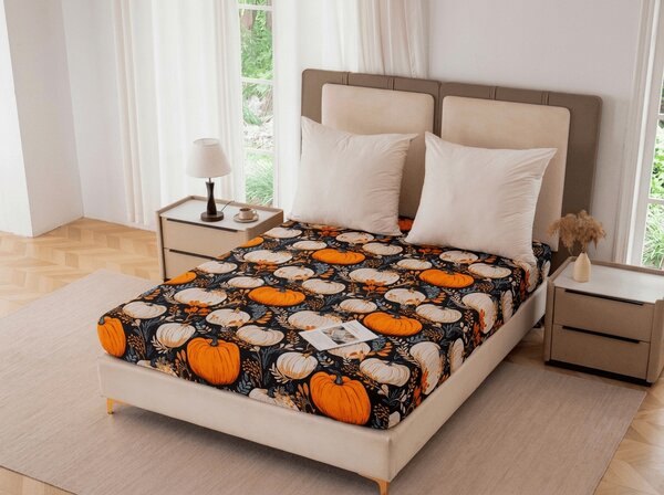 Prześcieradło z mikrofibry MAGIC PUMPKIN kolorowe 90x200 cm