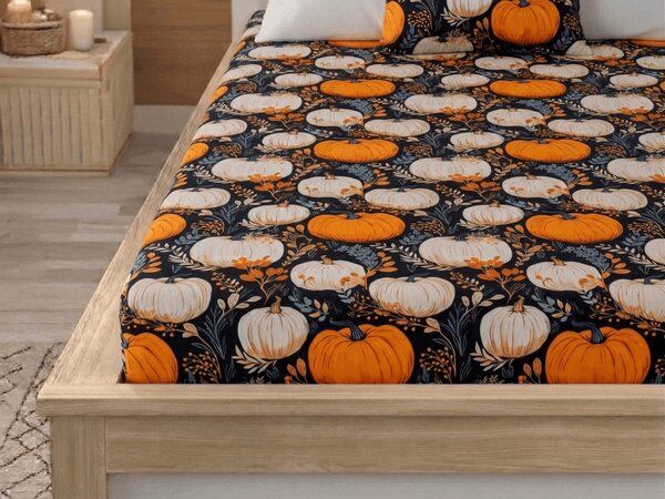 Prześcieradło z mikrofibry MAGIC PUMPKIN kolorowe 90x200 cm