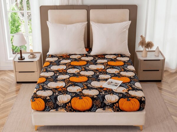 Prześcieradło z mikrofibry MAGIC PUMPKIN kolorowe 90x200 cm