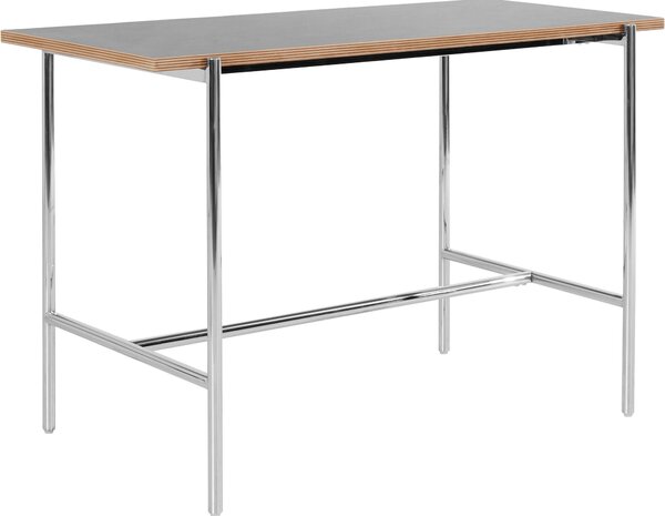 Nowoczesny stół lub biurko na srebrnej ramie