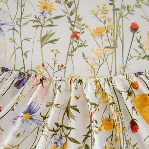 Prześcieradło z mikrofibry WILDFLOWERS kolorowe 180x200 cm