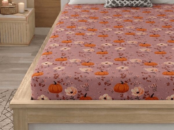 Prześcieradło z mikrofibry PUMPKINS ROSAVIE stare różowe 90x200 cm