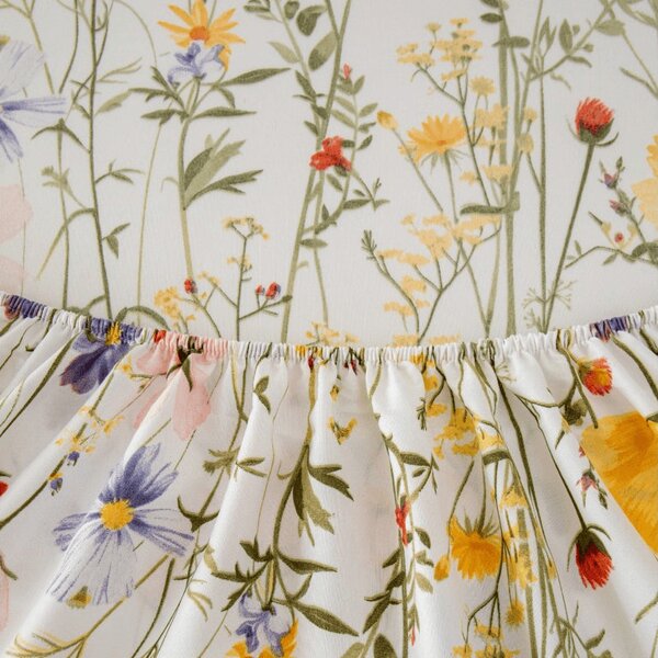 Prześcieradło z mikrofibry WILDFLOWERS kolorowe 90x200 cm