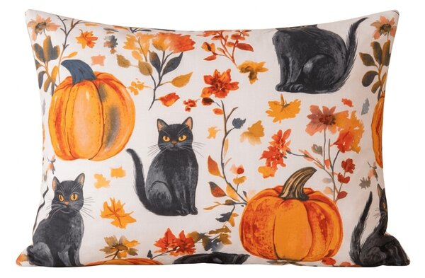 Poszewka na poduszkę z mikrofibry CATS AND PUMPKINS 50x70 cm, kolorowy