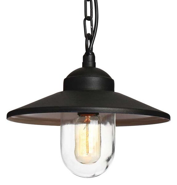 Zewnętrzna Lampa Elstead, Klampenborg, ściemnialny, czarny, taras, stal szlachetna, dworkowy | rustykalny