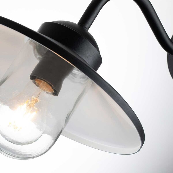 Zewnętrzna Lampa Elstead, Klampenborg, czarny, taras, stal szlachetna, dworkowy | rustykalny