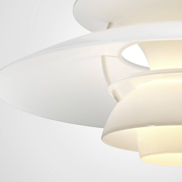 Louis Poulsen Lampa wisząca PH 5 320, możliwość ściemniania, biały / opal, salon / jadalnia, tworzywo sztuczne, design