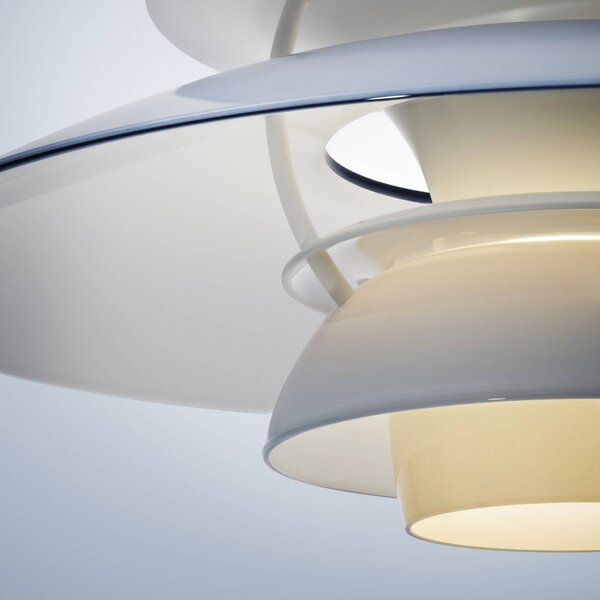 Louis Poulsen Lampa wisząca PH 5 320, możliwość ściemniania, niebieski, salon / jadalnia, tworzywo sztuczne, design