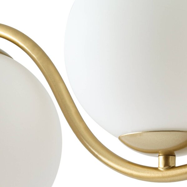 Lampa wisząca Isandro Lucande, możliwość ściemniania, biały / opal, salon / jadalnia, szkło, design