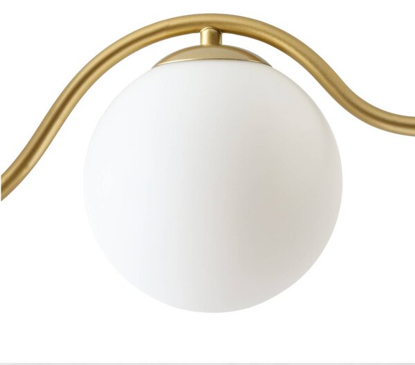 Lampa wisząca Isandro Lucande, możliwość ściemniania, biały / opal, salon / jadalnia, szkło, design