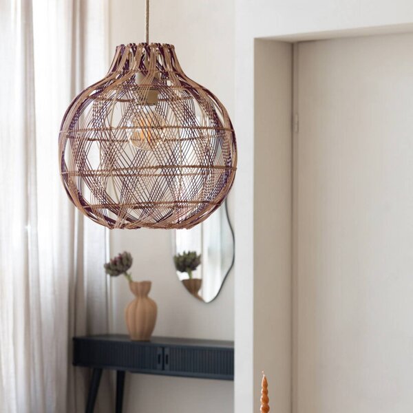 Good & Mojo Lampa wisząca Mendoza, możliwość ściemniania, jasne drewno, salon / jadalnia, bambus, design