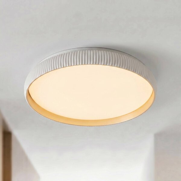 Lampa sufitowa Jovian Lindby, możliwość ściemniania, biały / opal, salon / jadalnia, tworzywo sztuczne, nowoczesny