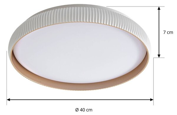 Lampa sufitowa Jovian Lindby, możliwość ściemniania, biały / opal, salon / jadalnia, tworzywo sztuczne, nowoczesny