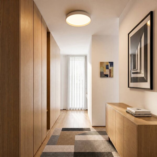 Lampa sufitowa Jovian Lindby, możliwość ściemniania, biały / opal, salon / jadalnia, tworzywo sztuczne, nowoczesny