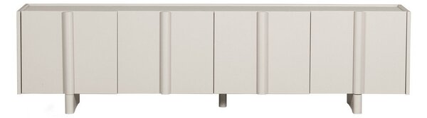 Kremowa modułowa szafka pod TV z litego drewna sosnowego 200x53 cm Basu – WOOOD