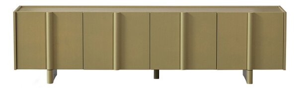 Szafka pod TV z litego drewna sosnowego w kolorze khaki 200x53x46 cm Basu – WOOOD