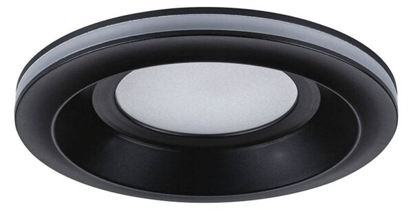 Paulmann Oprawa wpuszczana LED Sormus, czarna, średnica 10 cm, IP65, zestaw 3 Sormus, czarny, łazienka, tworzywo sztuczne, nowoczesny