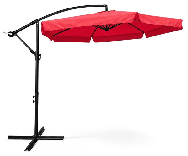 Wodoodporny parasol ogrodowy i tarasowy CYNIA w kolorze czerwonym 300x300x245 cm