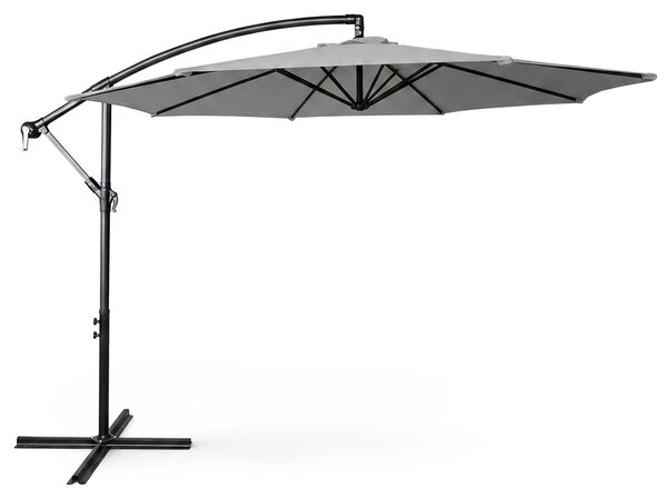 Parasol ogrodowy ASTER ochrona UV w kolorze jasnoszarym 300x300x45 cm