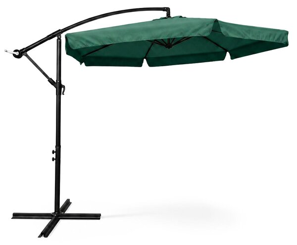 Wodoodporny parasol ogrodowy i tarasowy CYNIA ciemnozielony 300x300x245 cm