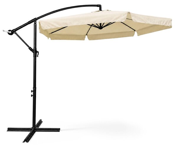 Wodoodporny parasol ogrodowy i tarasowy CYNIA w kolorze beżowym 300x300x245 cm