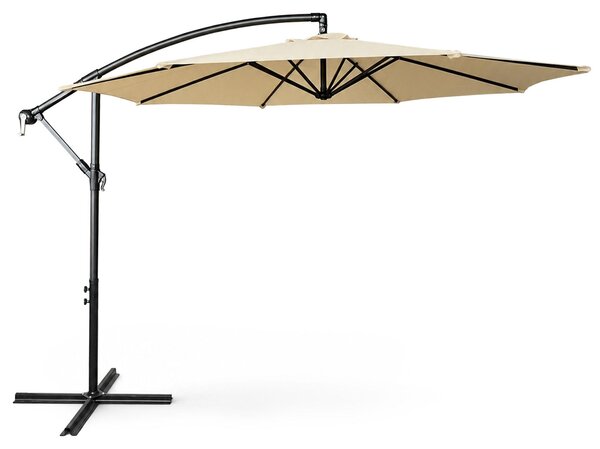 Parasol ogrodowy ASTER ochrona UV w kolorze beżowym 300x300x45 cm