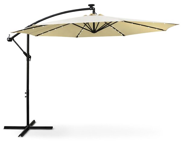 Parasol ogrodowy MILIN beowy z owietleniem LED 300x300x245 cm