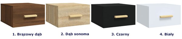 Minimalistyczna wisząca szafka nocna dąb sonoma C5-C33