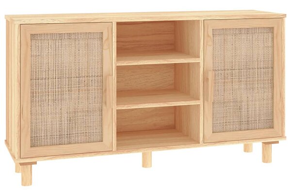 Brązowa komoda z półkami w stylu boho B6-F03