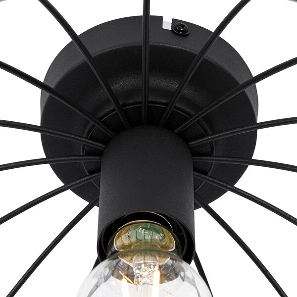 Industrialna lampa sufitowa czarna 35 cm - Hanze Oswietlenie wewnetrzne