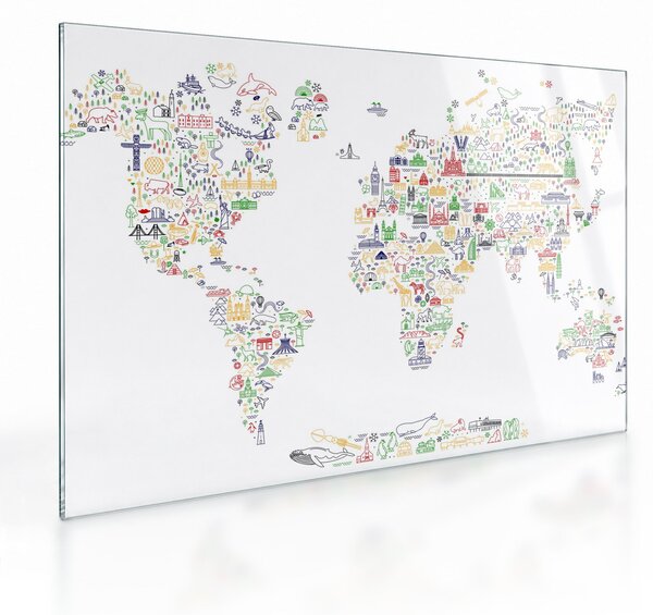 Obraz na szkle - Mapa obrazu (70x50 cm)