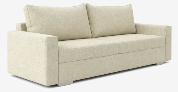 Sofa z Funkcją Spania DRAVOS Kremowa Welurowa Nowoczesna