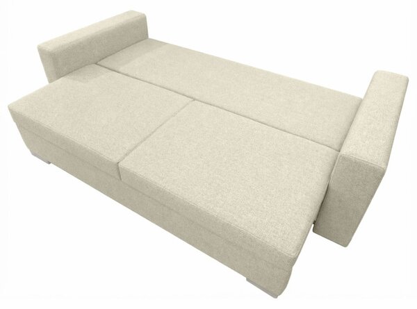 Sofa z Funkcją Spania DRAVOS Kremowa Welurowa Nowoczesna