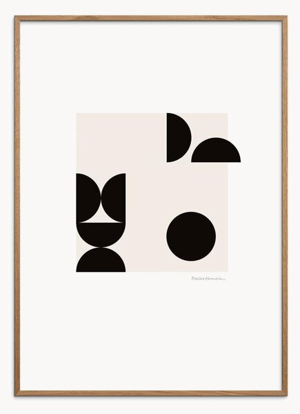 Plakat w ramie z drewna dębowego Balancing Objects 01