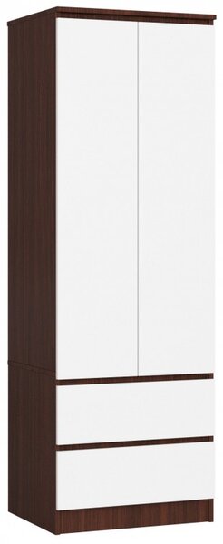 SZAFA STAR S 60 cm 2 DRZWI 2 SZUFLADY WENGE / BIAŁA