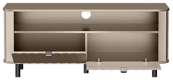 Szary ryflowany stolik pod tv glina K2-C38