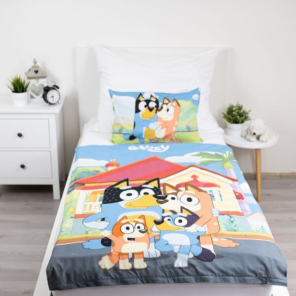 Bawełniana pościel dziecięca do łóżeczka 100x135 cm Bluey – Jerry Fabrics