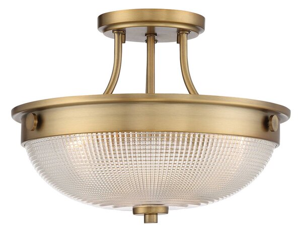 QUOIZEL Lampa sufitowa Mantle, możliwość ściemniania, brązowy / mosiężny, salon / jadalnia, metal, antyczny