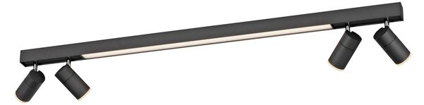 PURE Lampa sufitowa LED Lines Spot, możliwość ściemniania, aluminiowy / szary / cynkowy, salon / jadalnia, metal, nowoczesny