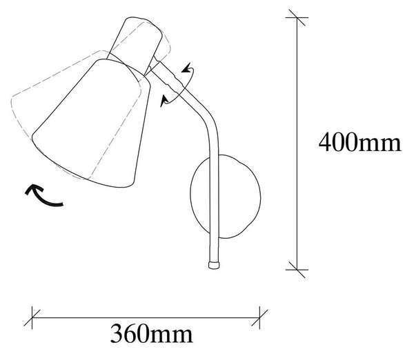 Kinkiet w kolorze złota ø 15 cm Kem – Opviq lights