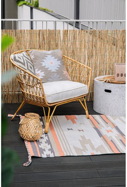 Dwustronny zewnętrzny dywan z tworzywa z recyklingu Green Decore Aztec, 90x150 cm
