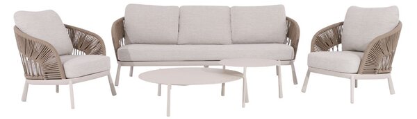 Zestaw ogrodowy Adora: 3-osobowa sofa, 2 fotele i 2 stoliki
