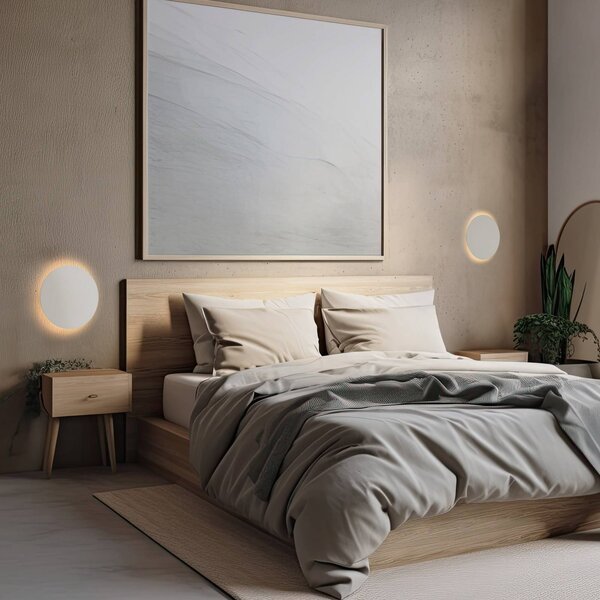 Kinkiet Luna TK Lighting, możliwość ściemniania, kremowy / amber, salon / jadalnia, metal