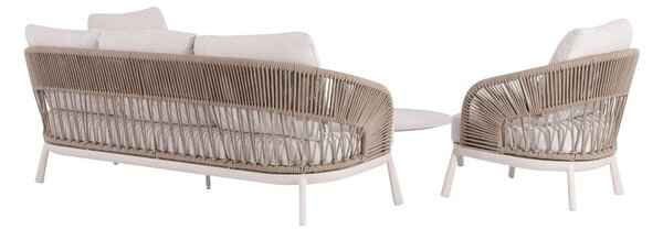 Zestaw ogrodowy Adora: 3-osobowa sofa, 2 fotele i 2 stoliki