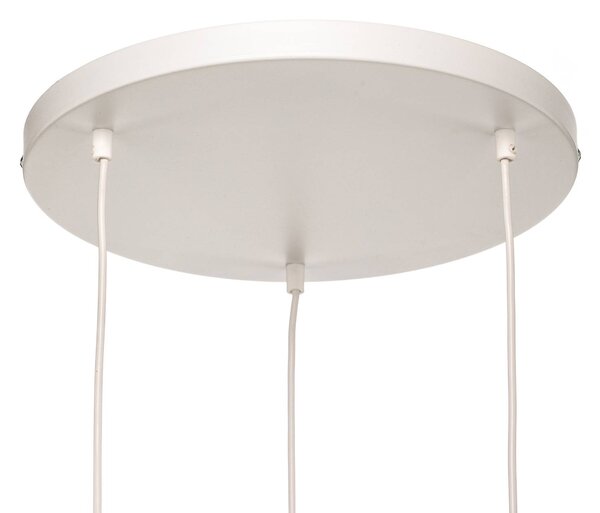 Lampa wisząca Linobianco TK Lighting, możliwość ściemniania, biały / opal, salon / jadalnia, tkanina / materiał / jedwab, nowoczesny